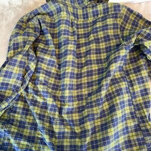 Plaid Green and Blue Men's Shirt